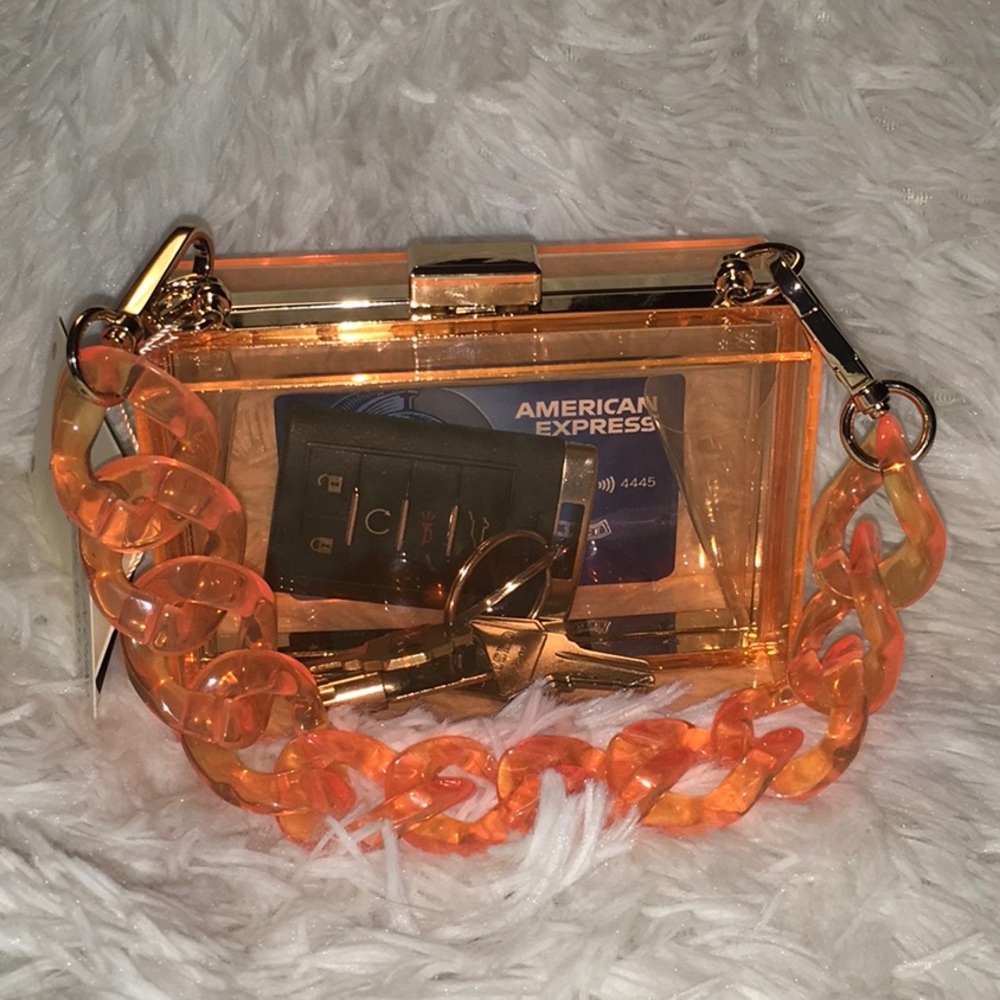 Transparent Clear Acrylic Square jelly Evening Bag for Women